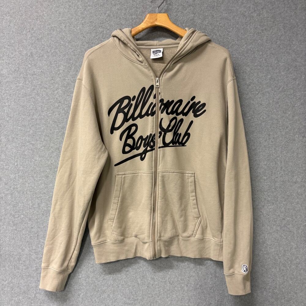 Billionaire Boys Club Script Zip Hoodie Moonstruck Beige L Logo